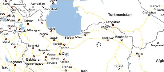 Bagdad-Teher�n-Meshed-Bukhara